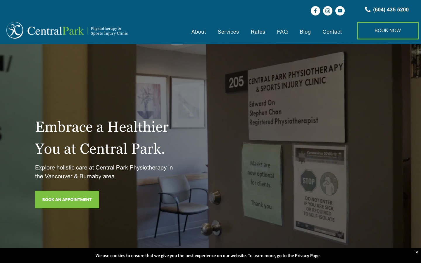 The current homepage